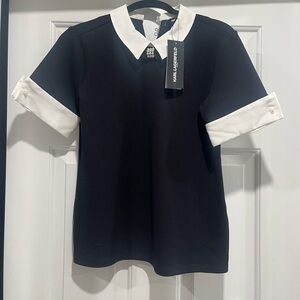 Karl Lagerfeld Black and White Shirt
